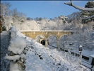 Tunnel sous le Parc de Saint Cloud sous la neige